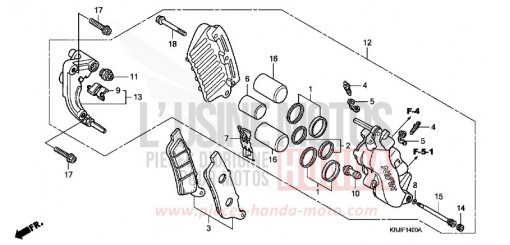 FRONT BRAKE CALIPER (FES1253-5) (FES1503-5) FES1254 de 2004